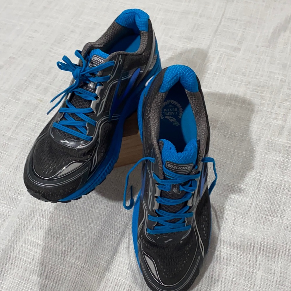 Brooks Ghost 8 1101981D060 Gray Blue Running Shoes Lace Up Low Top Men's SZ13